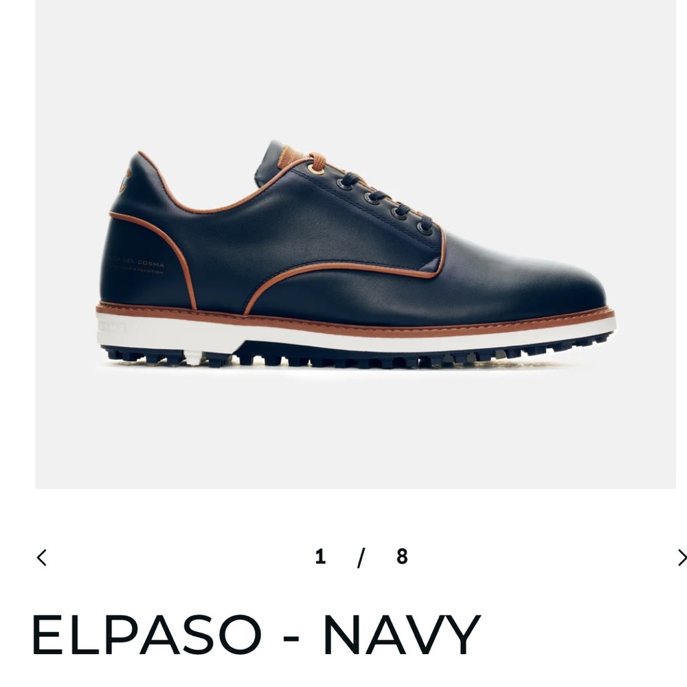 Duca Del Cosma El Paso Navy Leather Men's Golf Shoes Size 11